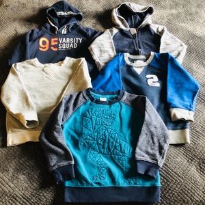 Sweatshirts & Hoodies, Set of 5, Size 4, XS